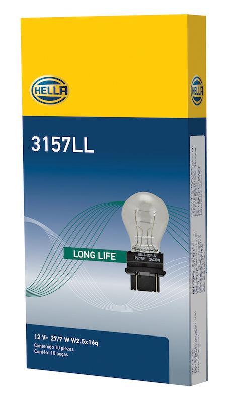 HELLA 3157LL Long Life Series Incandescent Miniature Light Bulb - greatparts