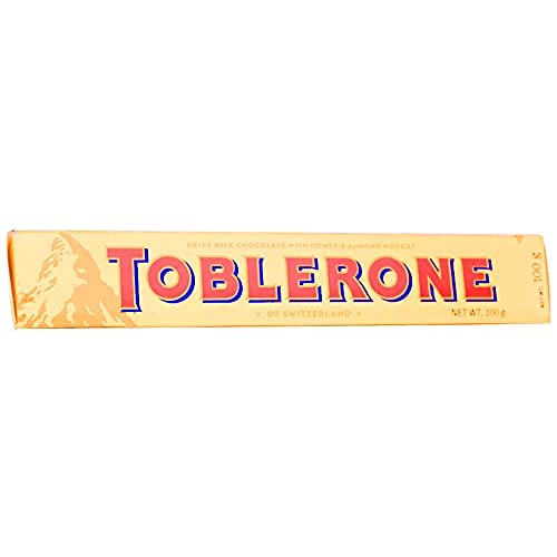 TOBLERONE SWISS MILK CHOCOLATE WITH HONEY AND ALMOND NOUGAT 6 X 100 G BARS by Toblerone