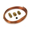 TUBING COPPER 1/8 in. 6FT. LENGTH INCL. 1/8 in. NPTF BRASS COMPRESSION FITTINGS - greatparts