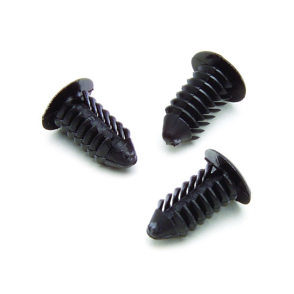 RATCHET FASTENERS 10 PCS. BLACK FOR GAUGE POD / PILLAR INSTALLATION - greatparts