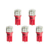 LED BULB REPLACEMENT T3 WEDGE RED 5 PACK - greatparts