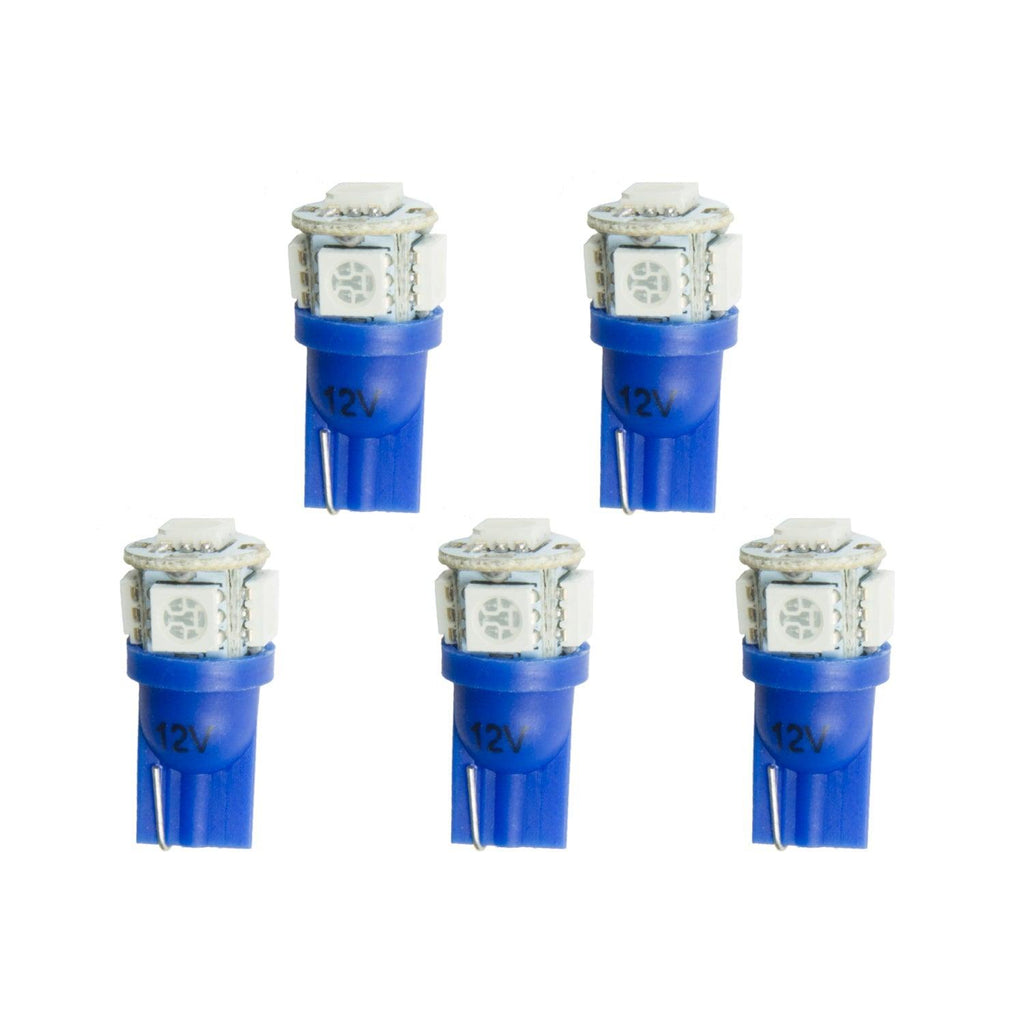 LED BULB REPLACEMENT T3 WEDGE BLUE 5 PACK - greatparts