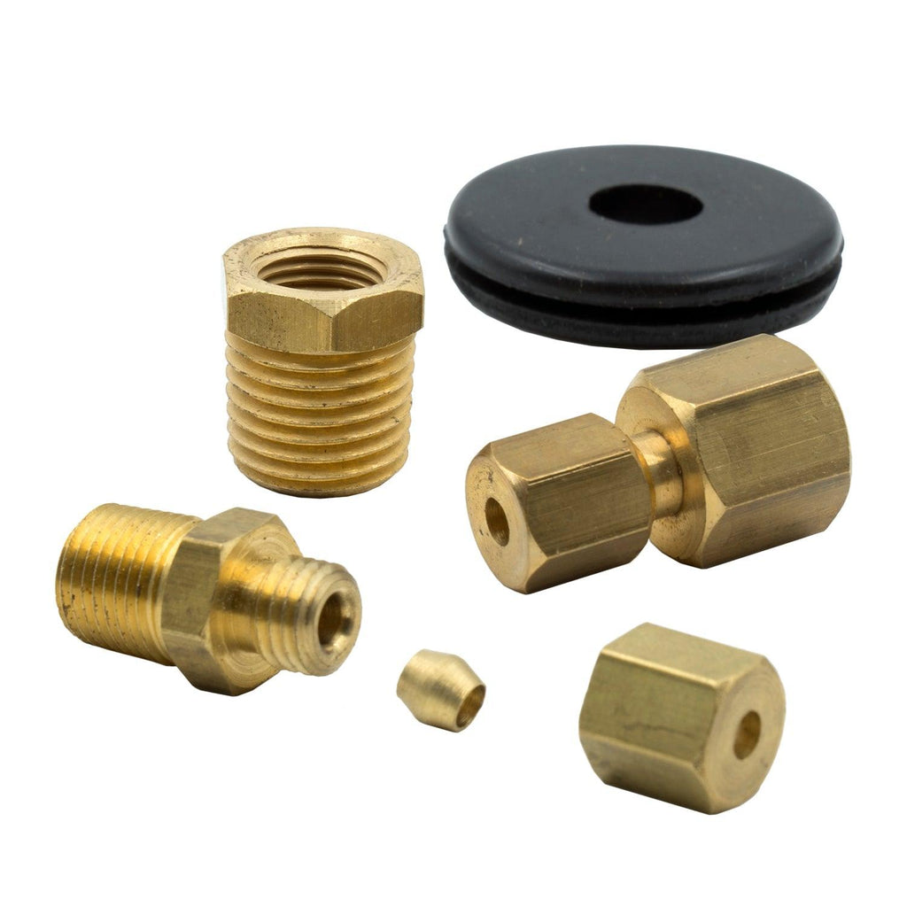 FITTING KIT 1/8 in. NPTF COMPRESSION TO 1/8 in. LINE BRASS - greatparts