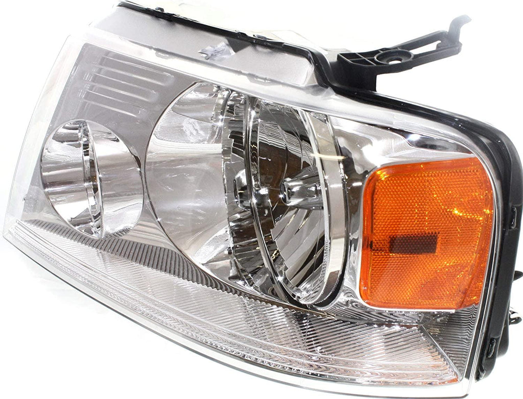 Headlight for FORD F-150 04-08 LH Assembly Halogen W/Chrome Trim New Body Style