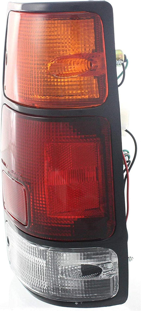 Tail Light Assembly Compatible with 1991-1997 Isuzu Rodeo Black Trim Set of 2 Passenger and Driver Side