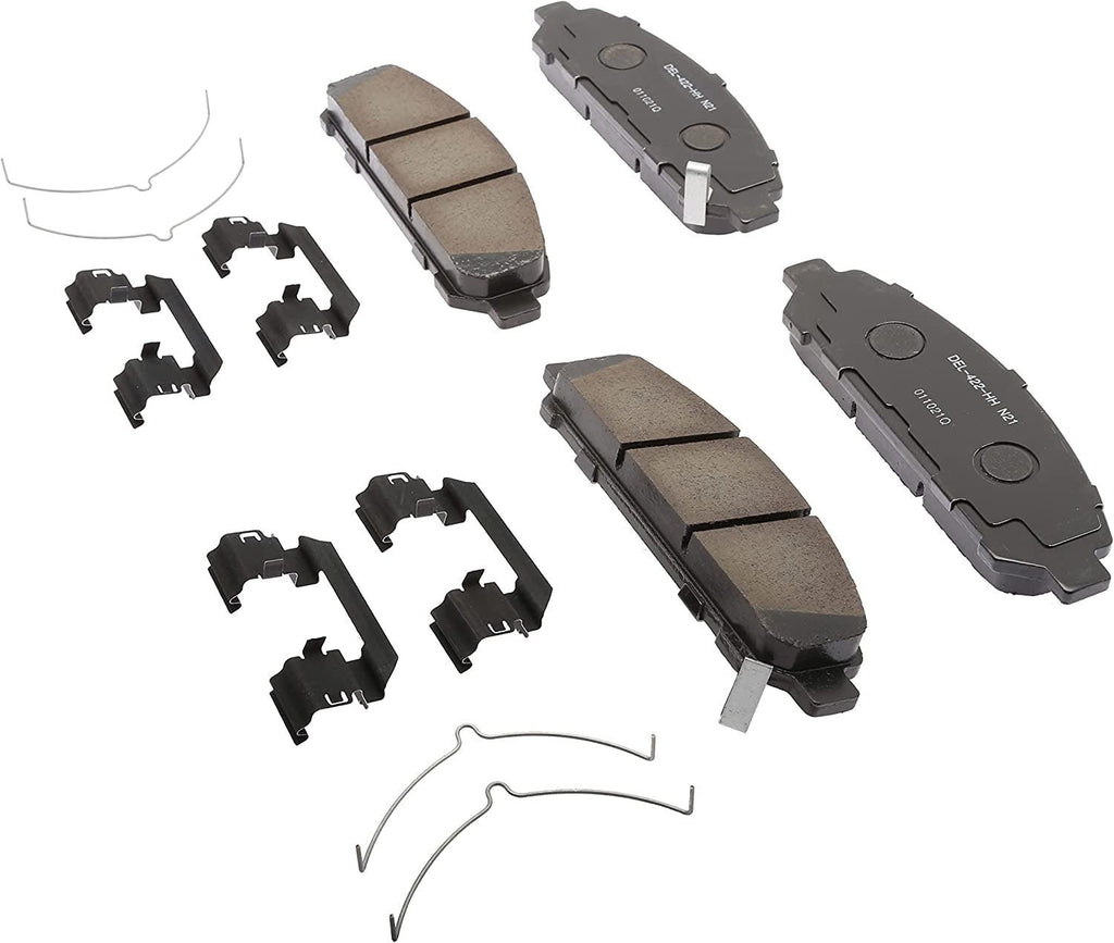 Gold 17D1401CHF1 Ceramic Front Disc Brake Pad Kit with Springs and Clips