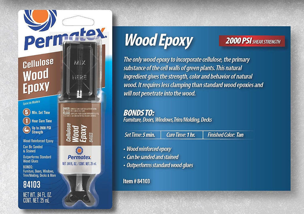 Permatex 84103 Cellulose Wood Epoxy, Green