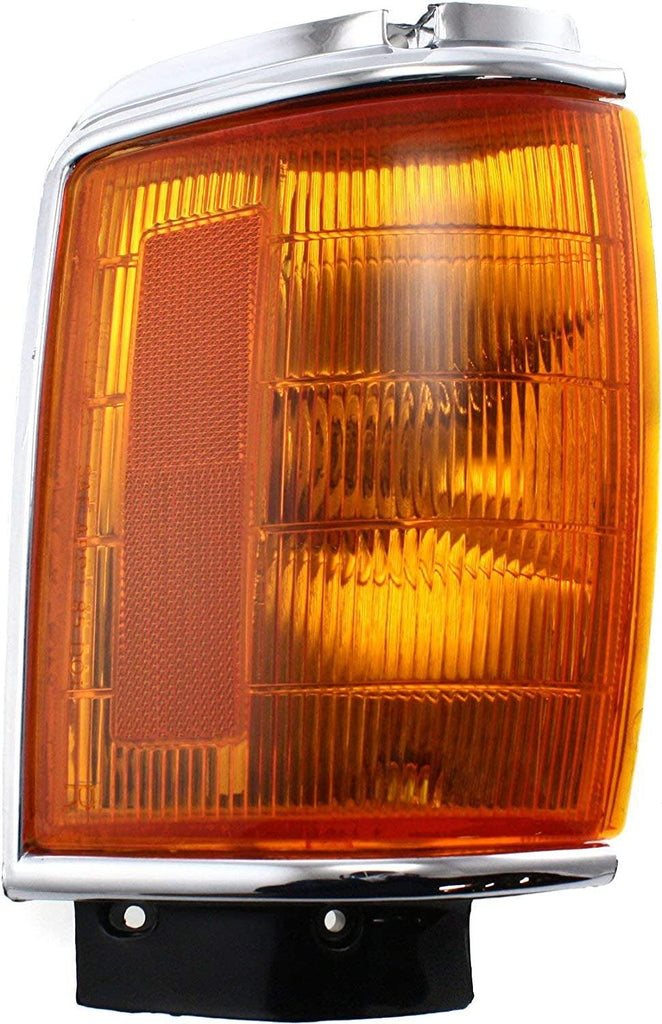 Corner Light Set of 2 Compatible with 1984-1986 Toyota 4Runner / Pickup Plastic Amber Lens with Bulbs Driver and Passenger Side