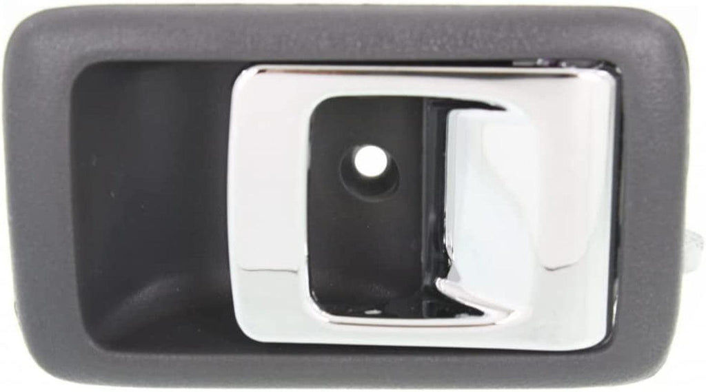 Compatible with Toyota Tacoma Interior Door Handle Front, Driver Side Gray Bezel W/Chrome Lever (2001-2004) | Trim:All Submodels