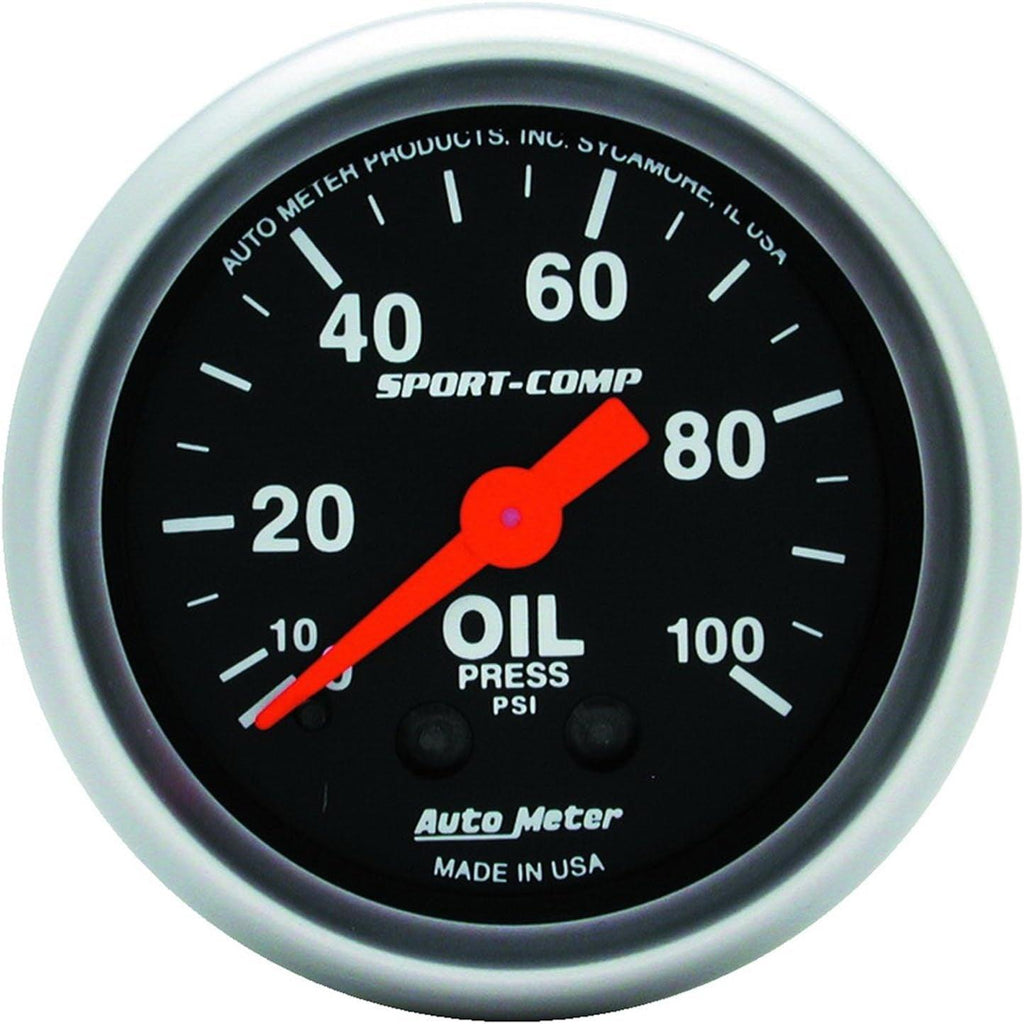 3321 Sport-Comp Mechanical Oil Pressure Gauge, 2.3125 In.