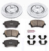 K4564 Rear Z23 Carbon Fiber Brake Pads with Drilled & Slotted Brake Rotors Kit