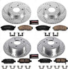 K6960 Front and Rear Z23 Carbon Fiber Brake Pads with Drilled & Slotted Brake Rotors Kit