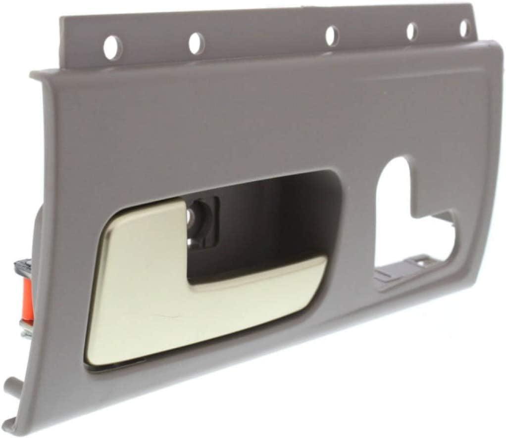 for Lincoln Town Car Interior Door Handle Front, Driver Side Gray Bezel with Chrome/Gold Lever (2003-2011) | Trim:All Submodels