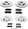 K2733 Front and Rear Z23 Carbon Fiber Brake Pads with Drilled & Slotted Brake Rotors Kit