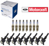 Set 8 FORD Spark Plugs Motorcraft SP493 & Coils OEM # AGSF32PM DG508 4.6 V8