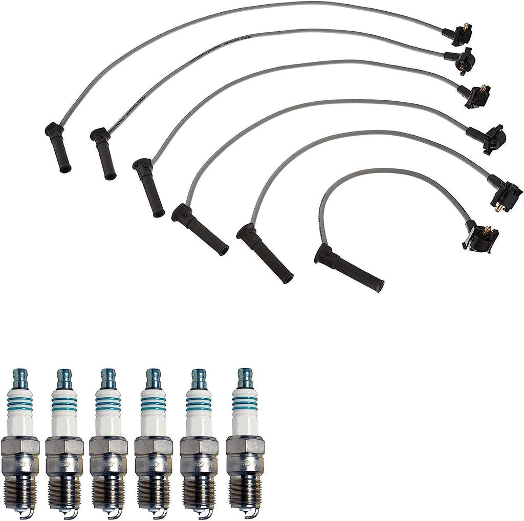 Denso Wire Set 7Mm & 6 Iridium Power Spark Plugs 0.044 Kit for Ford Mercury V6