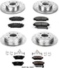 K403 Front and Rear Z23 Carbon Fiber Brake Pads with Drilled & Slotted Brake Rotors Kit