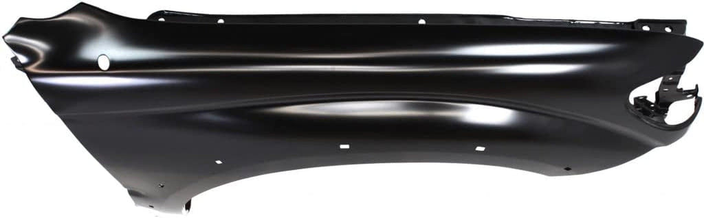 Compatible with Toyota Tacoma 2001 02 03 2004 Front Fender Passenger Side | with Mudguard Provision; with Holes for Antenna & Fender Flare | 5380104060, TO1241188 | Trim: Base/Dlx/Pre Runner/S-Runner