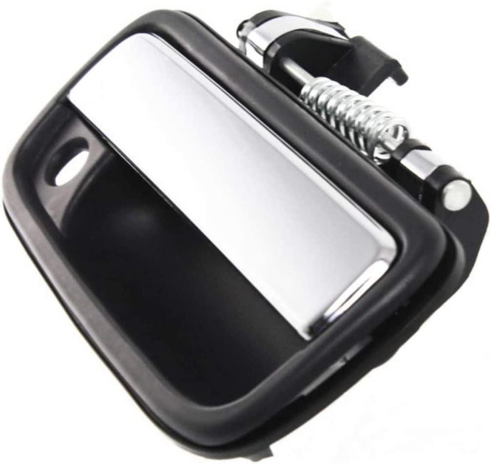 for Toyota Tacoma Exterior Door Handle Front, Passenger Side Black Bezel with Chrome Lever (1995-2004) | with Key Hole | Trim:All Submodels | TO1311123 | 6921035030