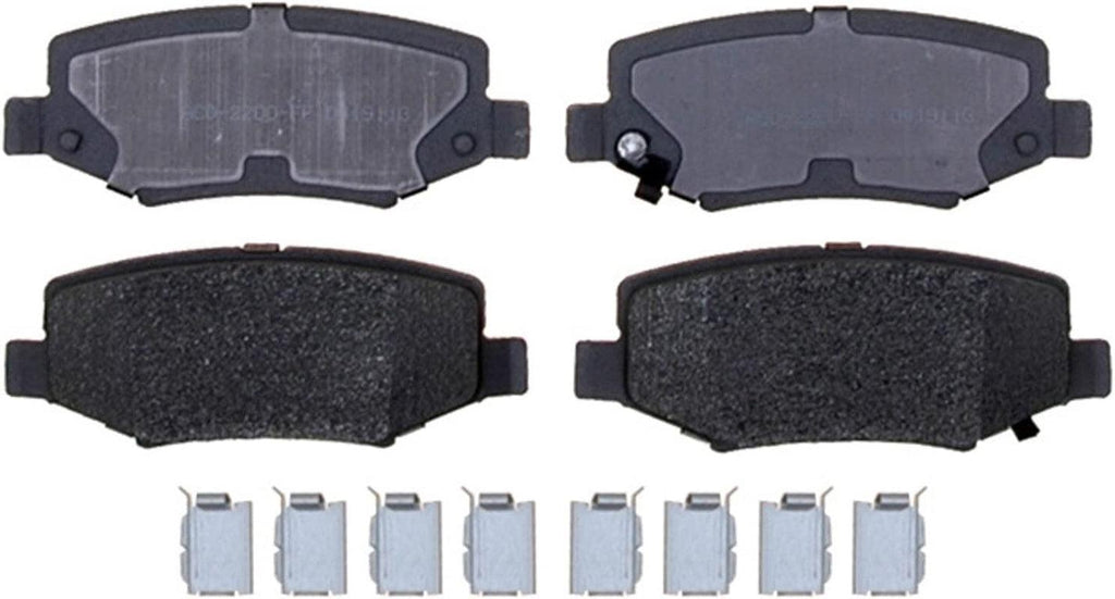 Silver 14D1274MH Semi-Metallic Rear Disc Brake Pad Set with Hardware