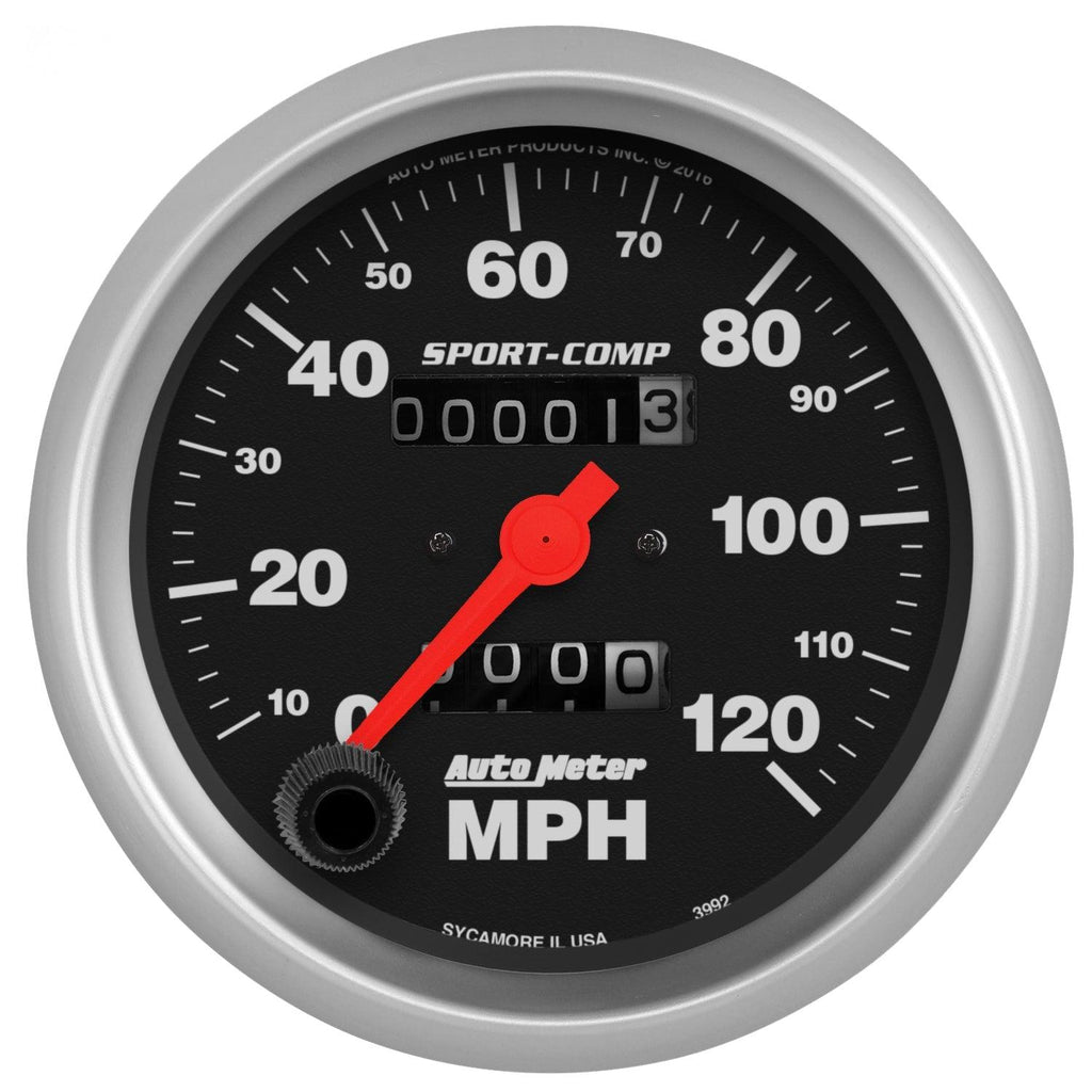 3-3/8 in. SPEEDOMETER 0-120 MPH SPORT-COMP - greatparts