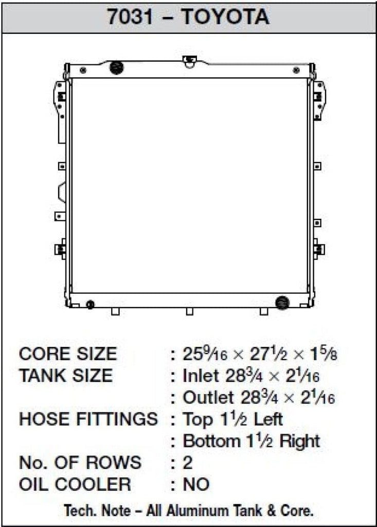 7031 High Performance Radiator