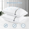 Pillows for Bed Set of 2 Standard Size , down Alternative Bed Pillows for Sleeping with Ultra Soft Fiber Fill