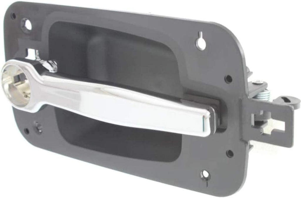 for International 4300 Exterior Door Handle Front, Passenger Side Black Bezel with Chrome Lever (2008-2012) | with Key Hole| Trim: Base