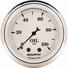 1621 Old Tyme White Mechanical Oil Pressure Gauge