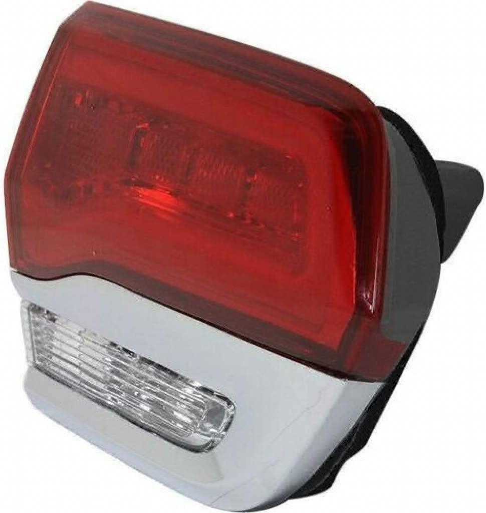 For Jeep Grand Cherokee 2014 2015 2016 2017 Platinum Chrome Shiny Trim Inner Tail Light Assembly Inner Laredo,Limited,Overland.Summit Model Driver Side CH2802105N | 68110047AB