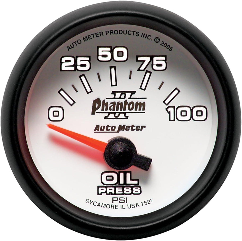 7527 Phantom II 2-1/16" 0-100 PSI Short Sweep Electric Oil Pressure Gauge