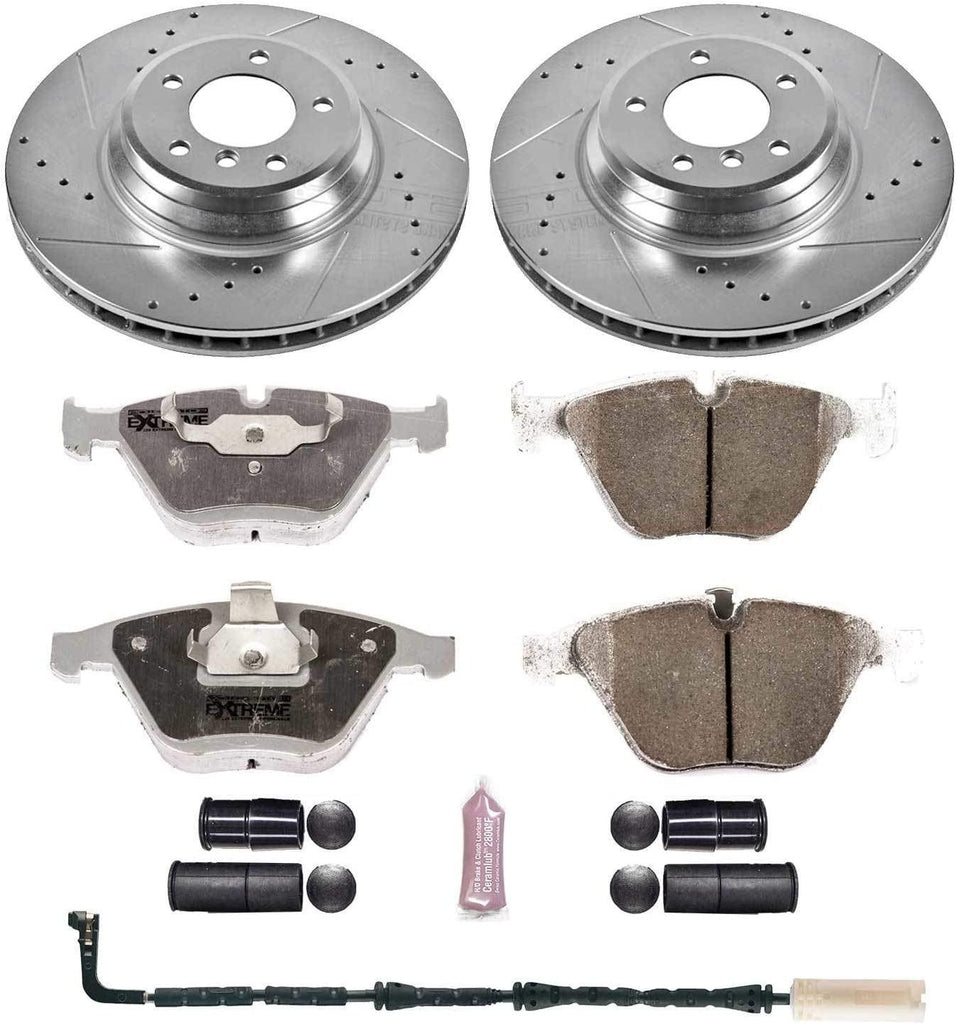 K5281-26 Front Z26 Carbon Fiber Brake Pads with Drilled & Slotted Brake Rotors Kit