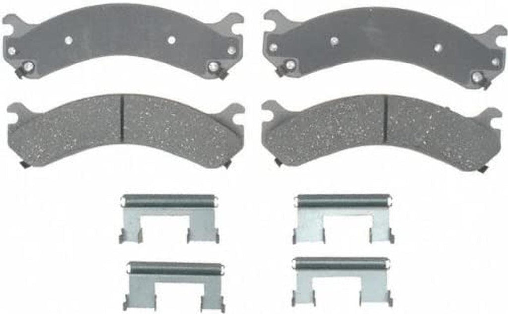 Silver 14D909CH Ceramic Rear Disc Brake Pad Set with Hardware