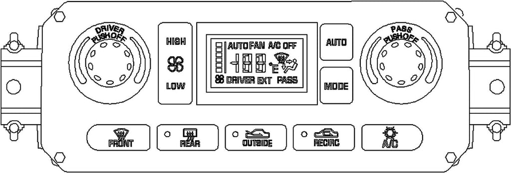 15-72709 GM Original Equipment Heating and Air Conditioning Control Panel with Rear Window Defogger Switch