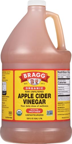 Bragg Organic Apple Cider Vinegar, Raw, Unfiltered, With The Mother, 128 oz