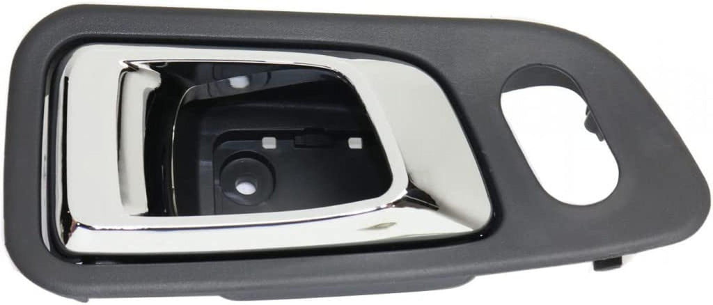 for Honda Pilot Interior Door Handle 2003 04 05 06 07 2008 Front Driver Side Gray Bezel W/Chrome Lever | W/Door Lock Hole| Trim:All Submodels