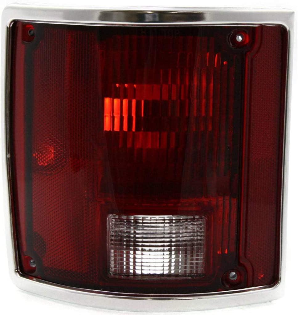 for Chevy Suburban C10 / C20 / K10 / K20 / K5 Blazer Tail Light Assembly 1978-1986 Driver Side Lens & Housing W/Chrome Trim GM2806901 | 370867