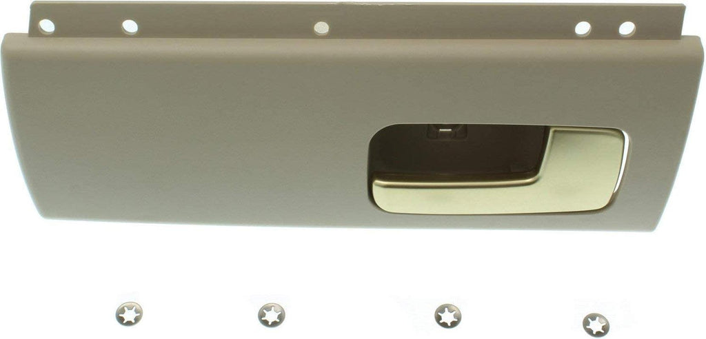 Interior Door Handle Compatible with 2003-2011 Lincoln Town Car Beige Bezel with Chrome Lever Set of 2