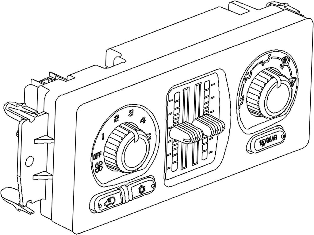 15-73066 GM Original Equipment Heating and Air Conditioning Control Panel with Rear Window Defogger Switch