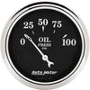 1727 Old TYME Black Oil Pressure Gauge, 2.3125 In.