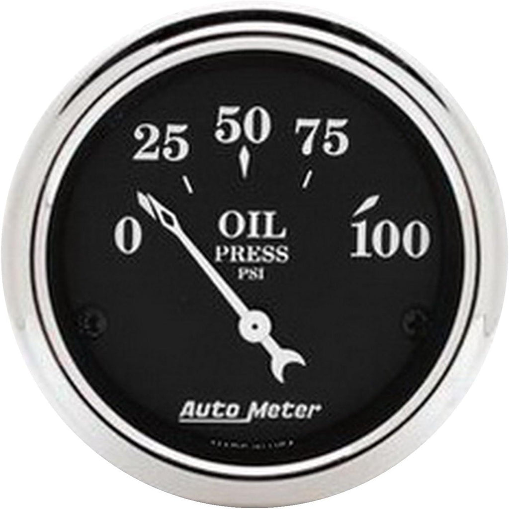 1727 Old TYME Black Oil Pressure Gauge, 2.3125 In.