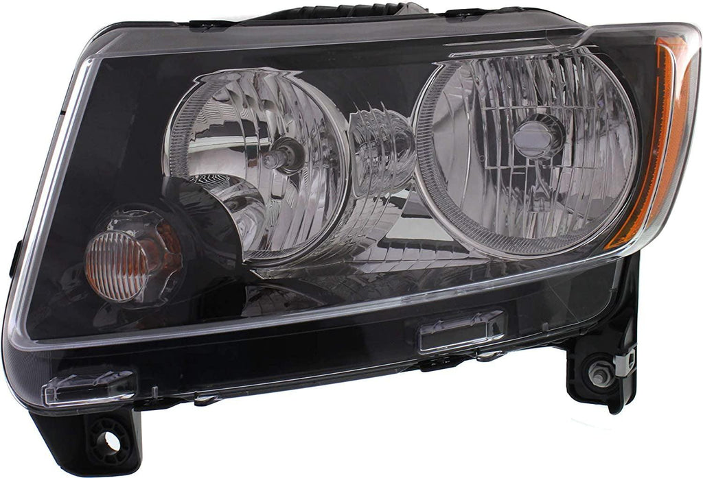 Headlight for JEEP COMPASS 13-17 LH Assembly Standard Type (13-13 W/Black Trim)