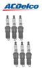 Set of 6 Spark Plugs Pre-Gapped .060 Acdelco for Buick Chevy Pontiac GMC V6