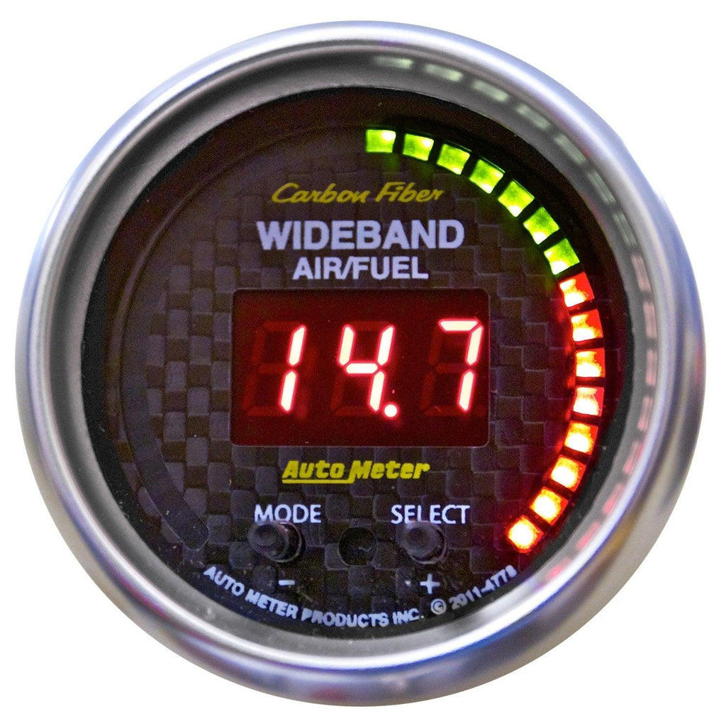 2-1/16 in. WIDEBAND PRO AIR/FUEL RATIO 6:1-20:1 AFR CARBON FIBER - greatparts