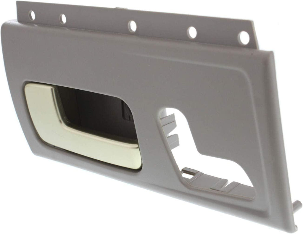 Interior Door Handle Compatible with 2003-2011 Lincoln Town Car Front, Driver Side Gray Bezel with Chrome/Gold Lever