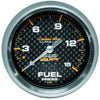 2-5/8 in. FUEL PRESSURE W/ ISOLATOR 0-15 PSI CARBON FIBER - greatparts