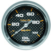 2-5/8 in. OIL PRESSURE 0-100 PSI CARBON FIBER - greatparts