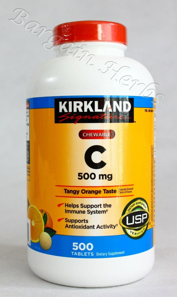 Kirkland Signature Vitamin C 500Mg Chewable 500 Tablets Free Shipping 02/2026