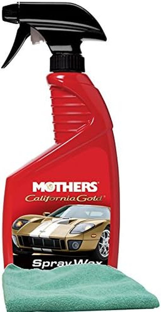 Mothers California Gold Spray Wax (24 Oz) Bundled with a Microfiber Cloth (2 Items)