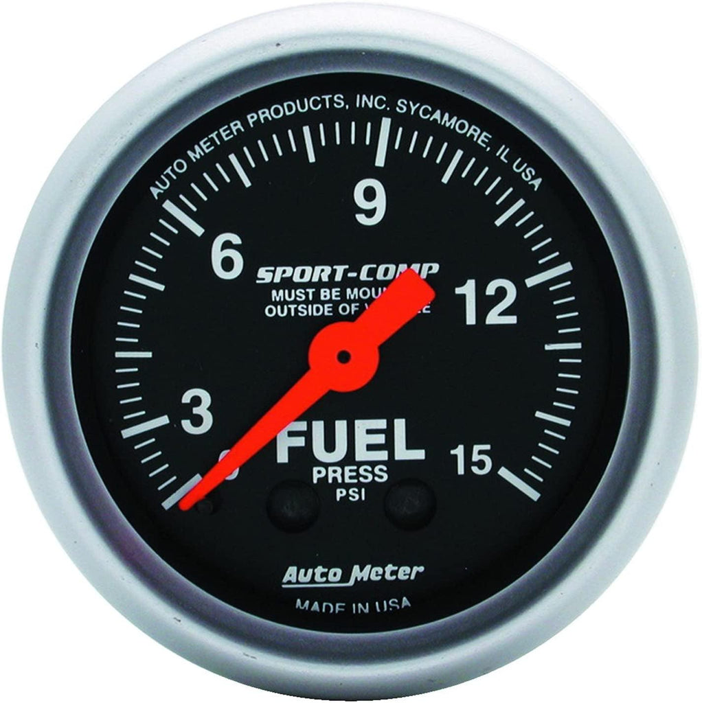 3311 Sport-Comp Mechanical Fuel Pressure Gauge, 2-1/16" (52.4Mm)